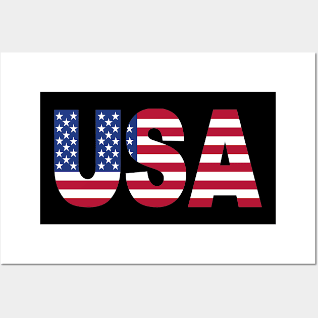 USA flag Wall Art by Designzz